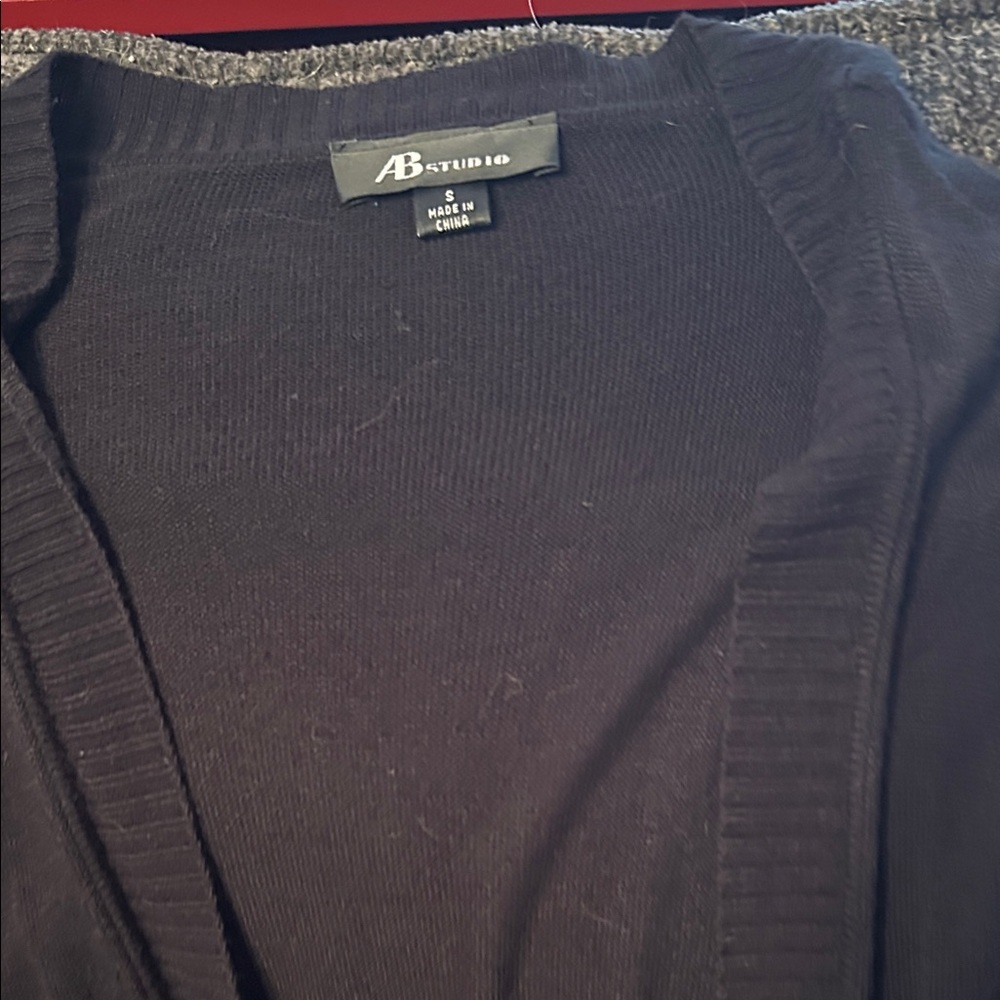 AB Studio Women's Black Swim Cardigan